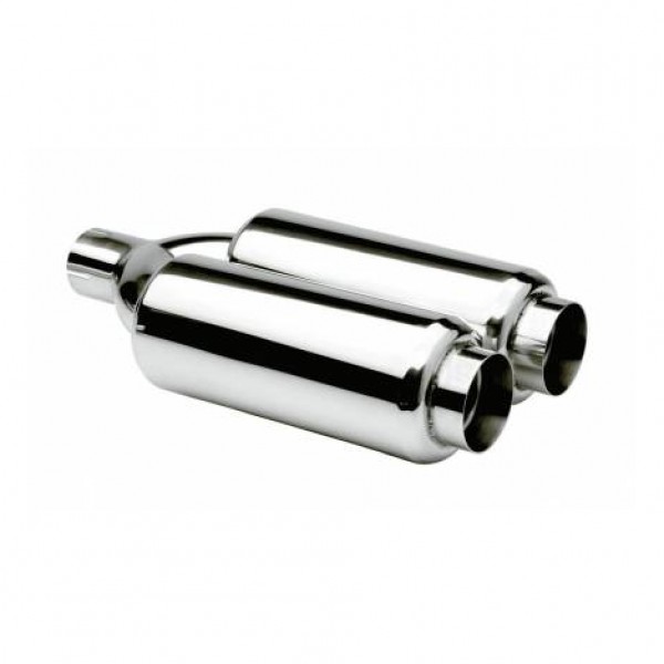 Tubo escape doble race sport universal acero inoxidable