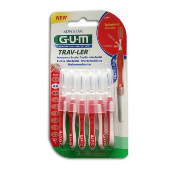 GUM Cepillo Interdental Travler 1314 0,8