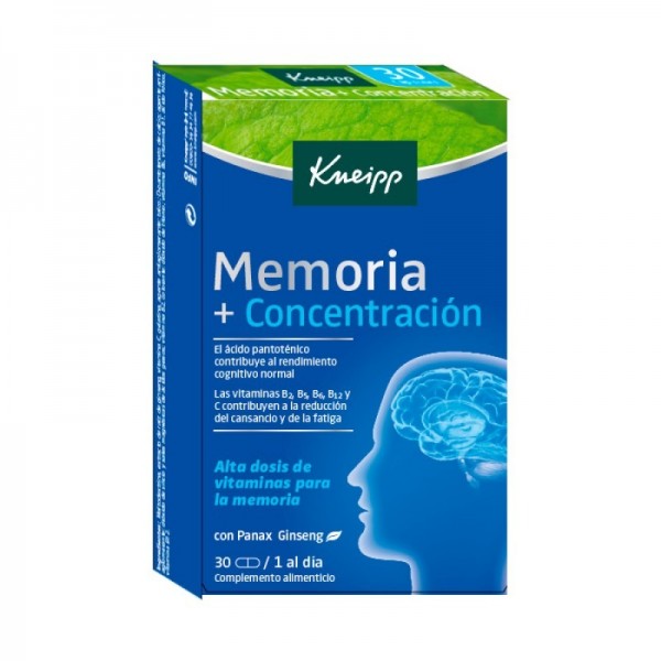 Kneipp Memoria y Concentracion 30 Caps