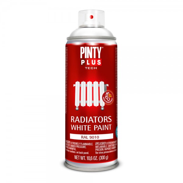 Esmalte spray tech 520 cc radiador ral 9010 blanco