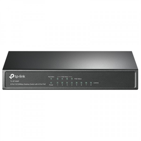 Tp-link tl-sf1008p switch 8x10/100mbps 4xpoe metal