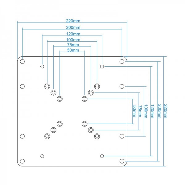 Tooq adaptador vesa 200x200 para pantallas 23"-42"