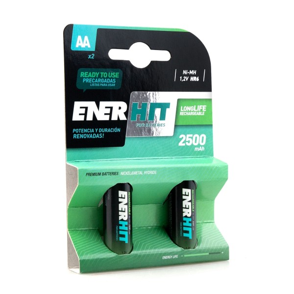 Pila enerhit recarg.hr06 2500mah.bl.2