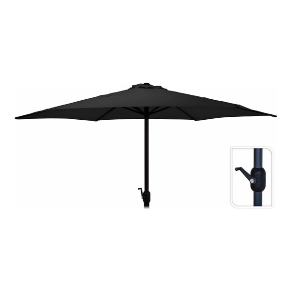 Parasol ø300 cm altura maxima 248 cm color: gris antracita