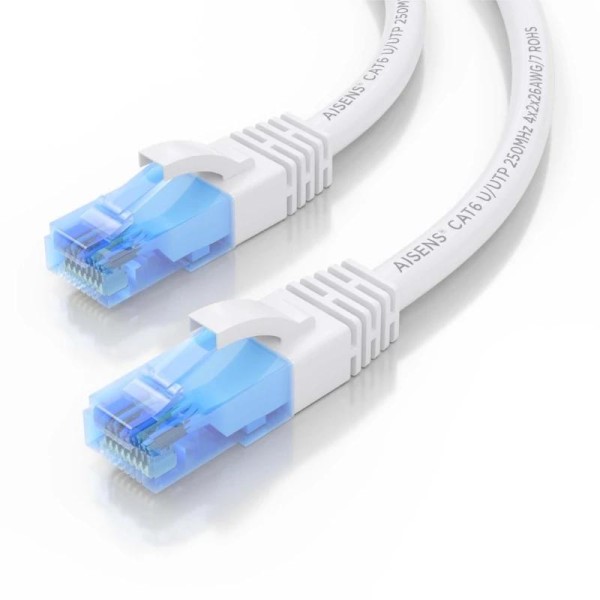 Aisens cable rj45 cat.6 utp awg26 cca blanco 0.5