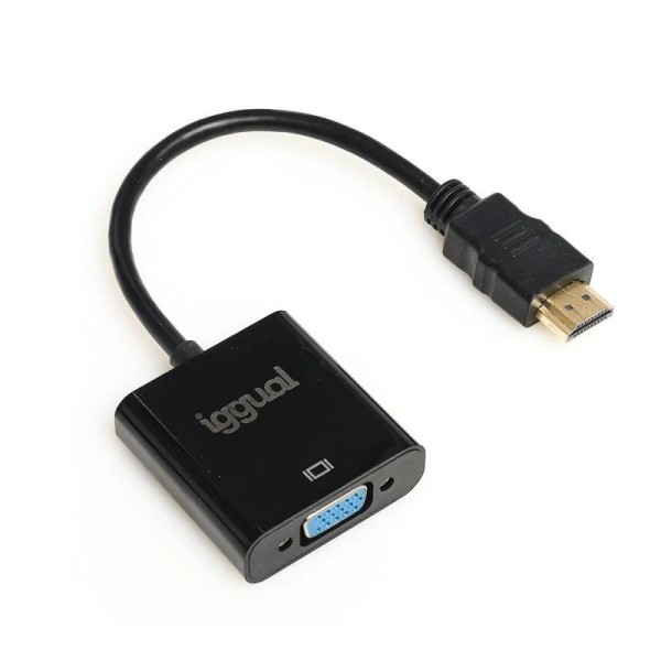 Iggual adaptador hdmi a vga + audio (3.5 mm)
