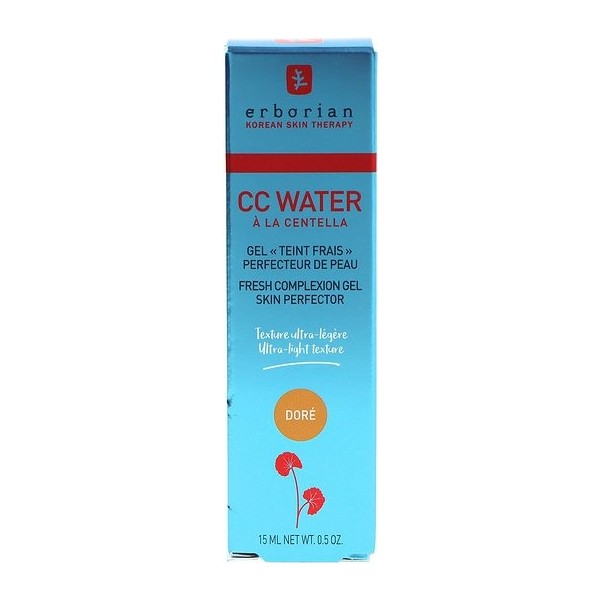 Erborian CC Water a la Centella Asiática Gel Fresco Tono Doré (Dorado) 15 ml