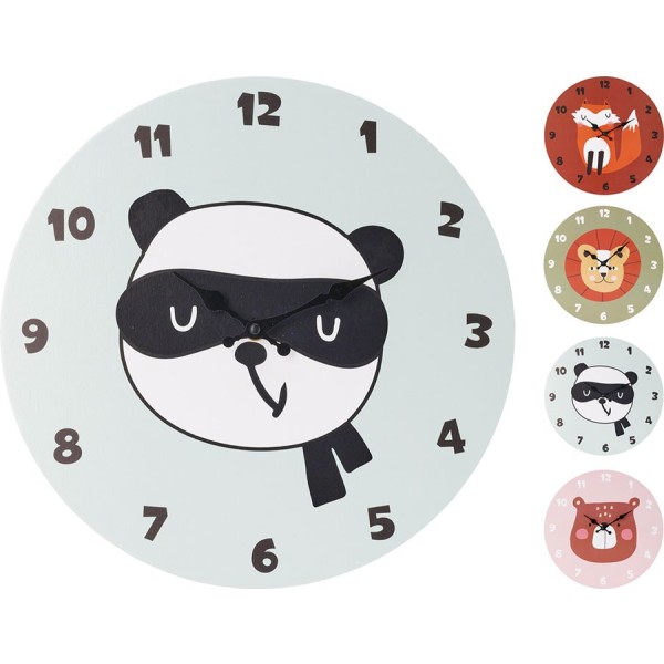 Reloj de pared infantil, modelos variados, ø33 cm